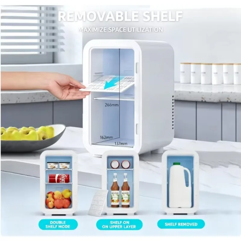 A wholesale 6L mini cooling and heating small refrigerator   car home dual-purpose small dormitory refrigerator custom pane