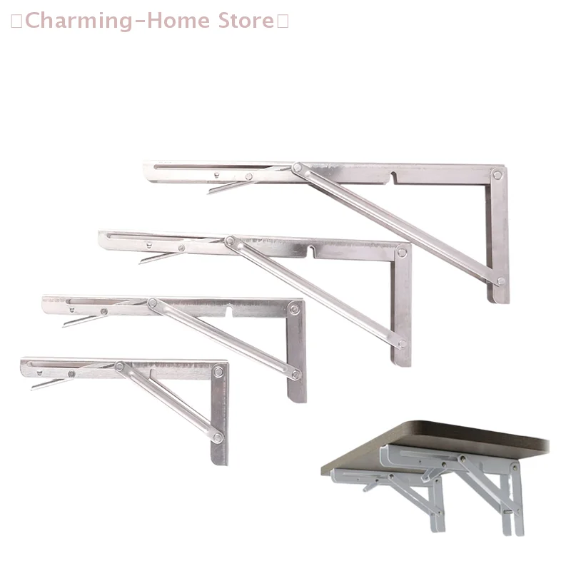 

【M】Складной мини-столик из утолщенной нержавеющей стали с серебристым покрытием для автодомов, аксессуары для кемперов, складная полка-подставка для столика