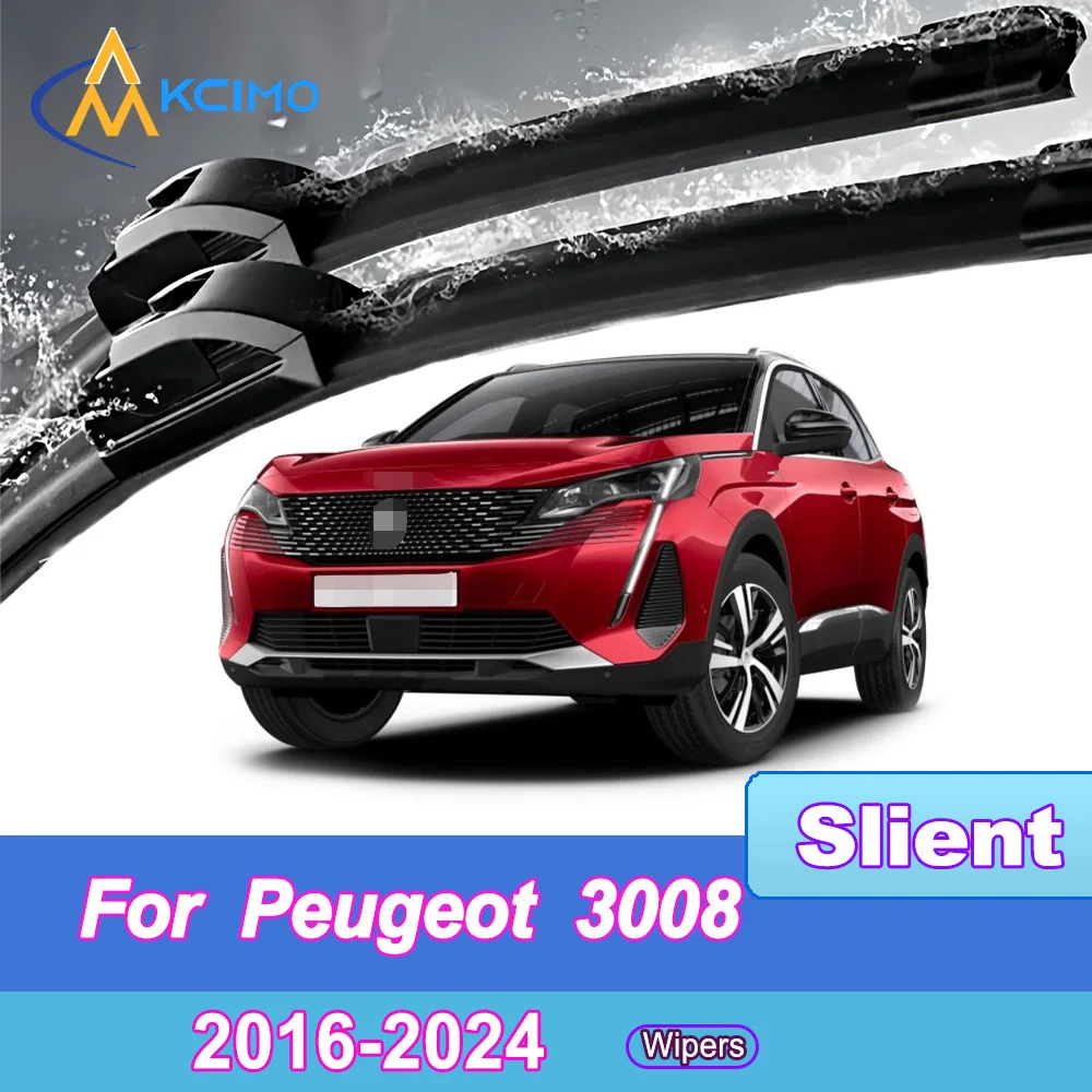 

2pcs Quiet Beam Wiper Blades for Peugeot 3008 P84 2016-2024 Silent Windshield Wipers with Quick Installation