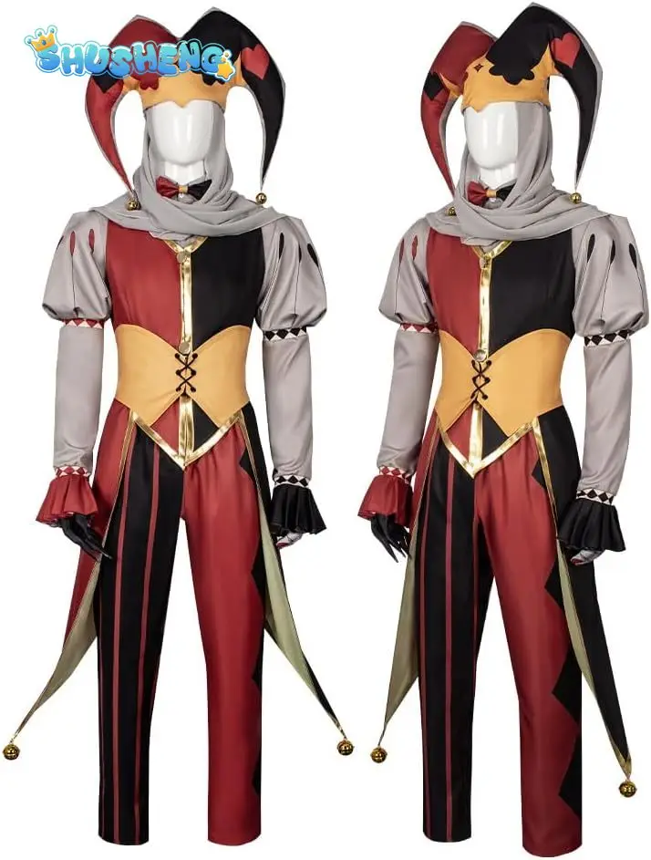 

Kingdom Jestyn Cosplay Costume Puppet Kingdom Clown Suit Halloween Cosplay Outfit for Men