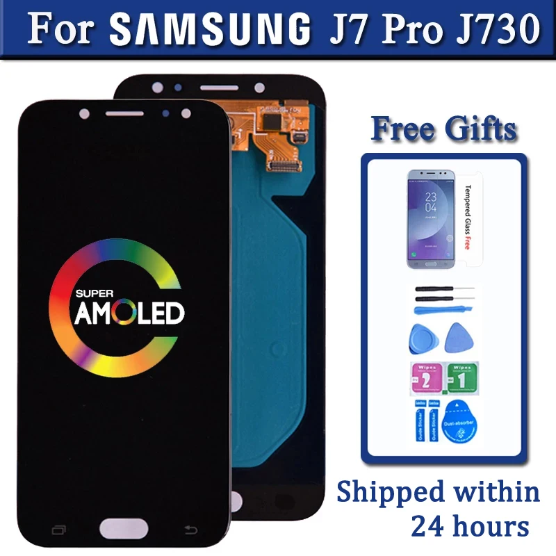 Super Amoled For Samsung J7 Pro 2017 J730 J730F LCD Display and Touch Screen Digitizer Assembly J730F J730GM J730G