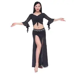 Women Beginners Belly Dance Top Skirt Dress Set Female Training Clothes Performance Indian Oriental Class Lesson Dancing Outfit