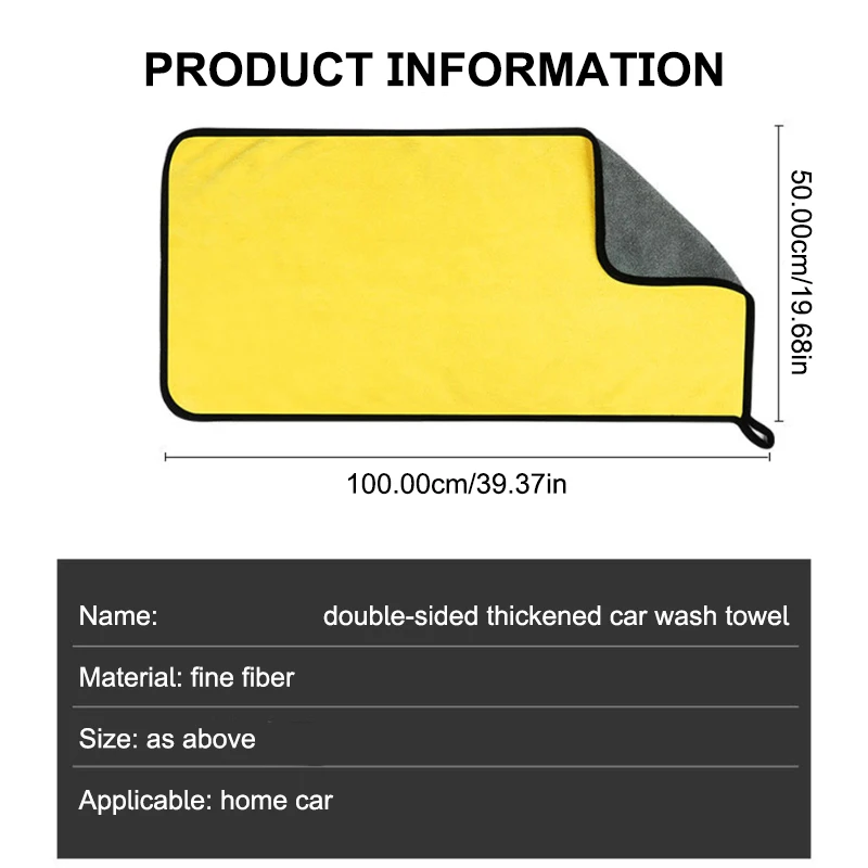 30x60cm Soft Microfiber Towel Hand Towels Highly Absorbent Home Cleaning Cloth Hemming Detailing Car Wash Towel For Dining Table