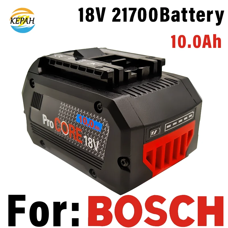 For Bosch 18V 10000mAh Professional System ProCORE Cordless Tool BAT609 BAT618 GBA18V8 Replacement Battery 21700 Battery 10.0Ah