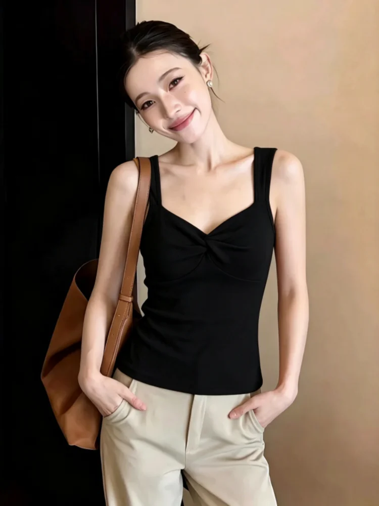 Women's Slim Fit Cotton Tank Top 95% Cotton Summer Base Layer Inner Wear Outerwear Casual Simple Style plus Size