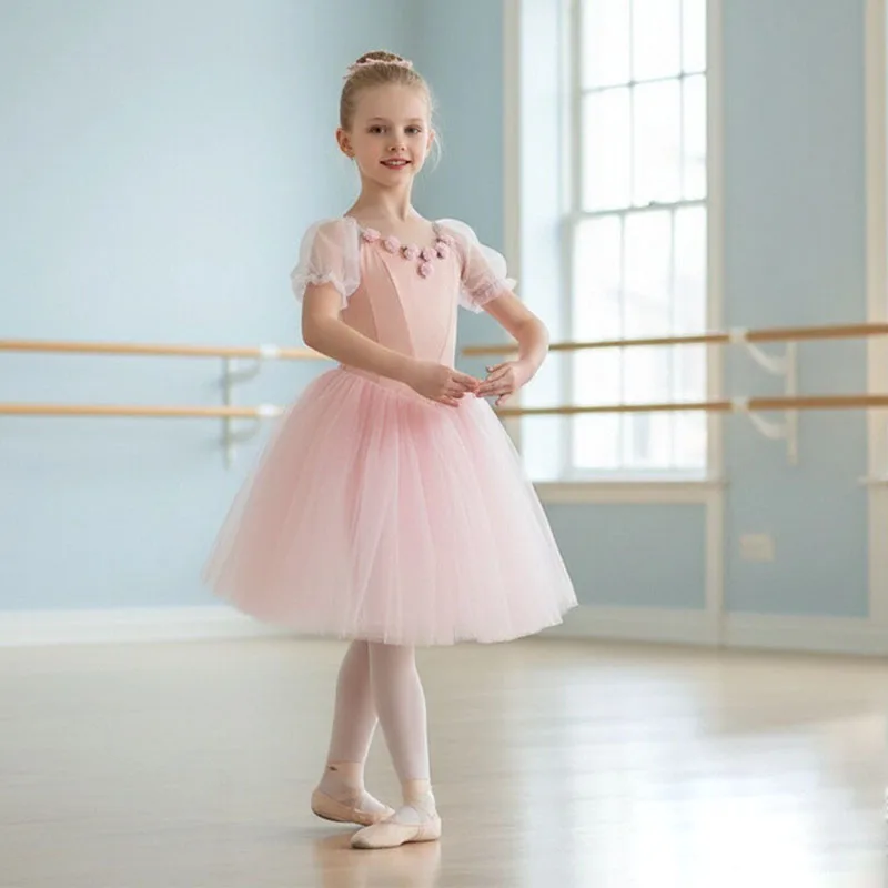 

Professional Ballet Tutu Dress for Children And Adults Gradient Color Puffy Skirt Dance Competition Long Skirt for Dance Perform