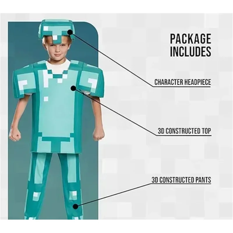 Bear House Kids Halloween Costume Deluxe My World Sets Diamond Armor Series Costumes For Cosplay Games Toy G2025 PPT01..