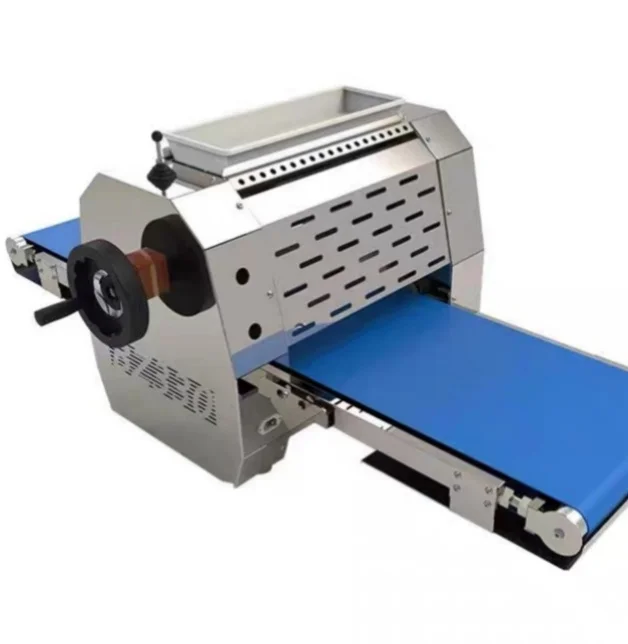 

Factory Commercial Automatic Bakery Small Tabletop Pastry Dough Flattening Puff Pastry Making Machine