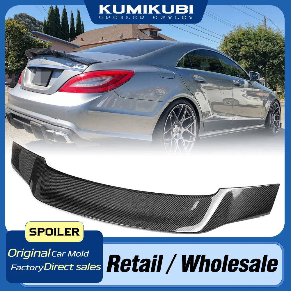 R STYLE CARBON FIBER TRUNK SPOILER for MERCEDES BENZ CLS CLASS AMG W218 CLS63 FACELIFT 2012 - 2018