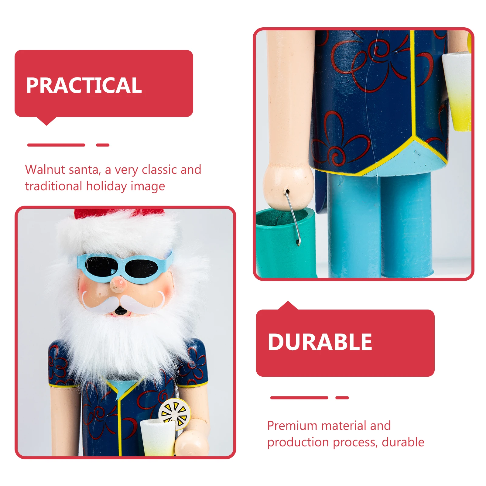 

Wooden Nutcracker Ornament Christmas Decor Xmas Nutcrackers Decoration Table Toy