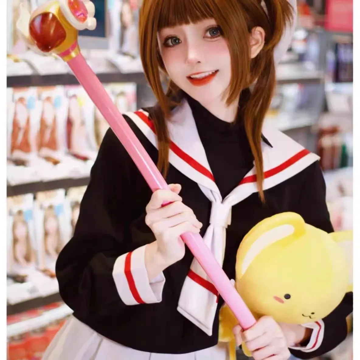 Anime Cardcaptor Sakura Card Captor Kinomoto Sakura Li Syaoran Cosplay Costume School Uniform Man Woman Campus Sailor Suit