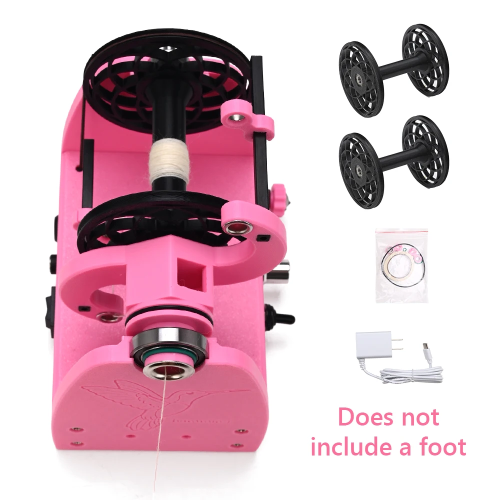 Portable Electric Wool Spinning Wheel Mini DIY Yarn Spinner Type-C Powered with Adjustable Speed Control 2 sold