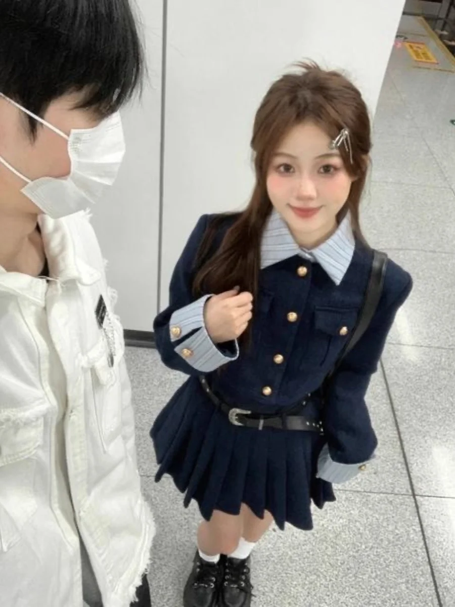 

Rich Girl orm Set Korean Drama Preppy Sle Studng Abroad coon Miss Rebellious School orm Clete Outfit for Women