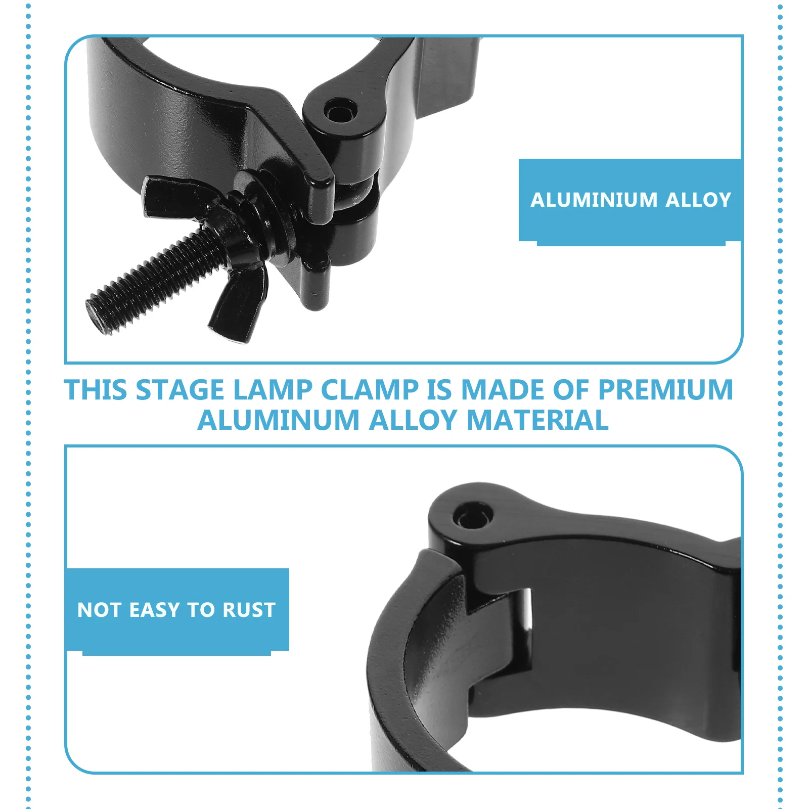 4 Pcs to Clamp Hook O-clip Work Safety Cables for Stage Lights Par 6061 Aluminum Alloy Themed O-clamp