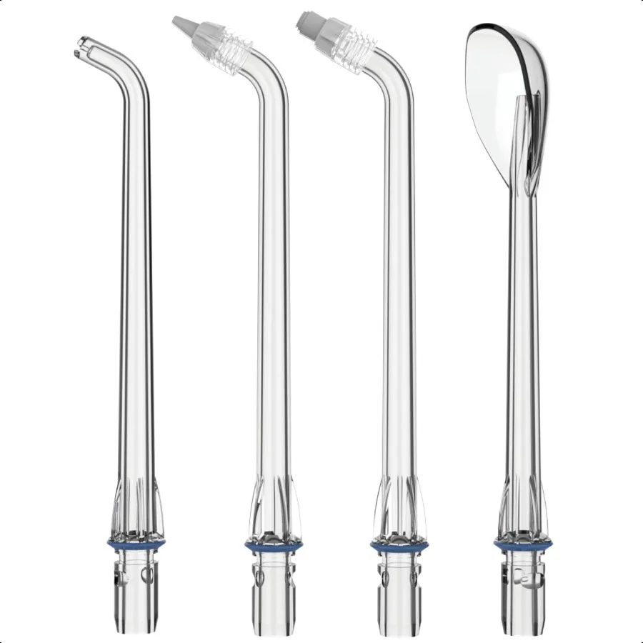 

Сменные насадки для B0BTQT6PST HealthSmart Compact Cordless Water Flosser, 4 упаковки, в комплект входит 1 стандарт (1) ортодонтический (1) Tongu