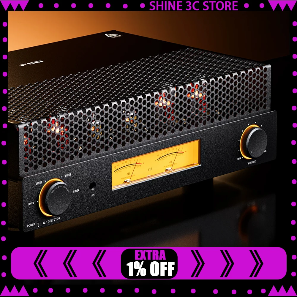 FiiO EA13 Desktop Vacuum Tube Audio Power Amplifier, Hi-Fi Audiophile Electronic Tube Amplifier