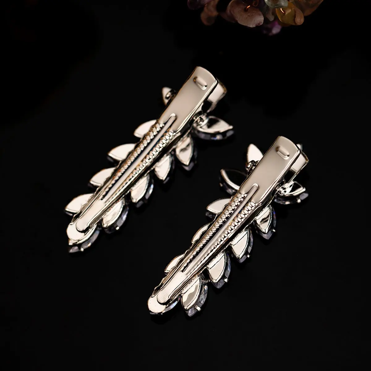 Luxury Zirconia Hair Clip 2PK/Set Shiny Alloy Handmade Bridal Headpiece Daily Hairpin Hair Accessories Bridesmaid Gifts