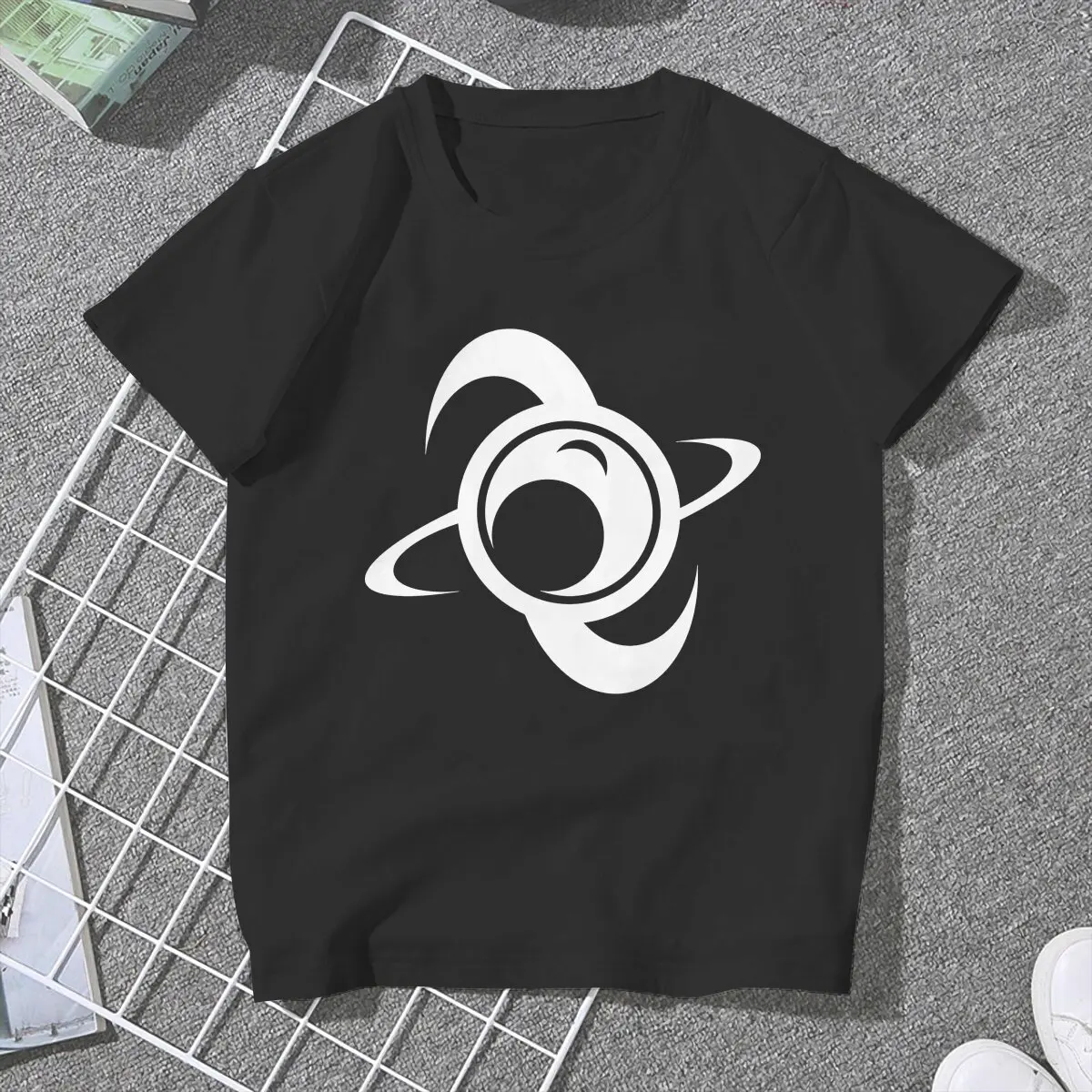 Plasma Coil Ratchet Deadlocked Women T Shirt Fibre Punk O-Neck Polyester TShirt