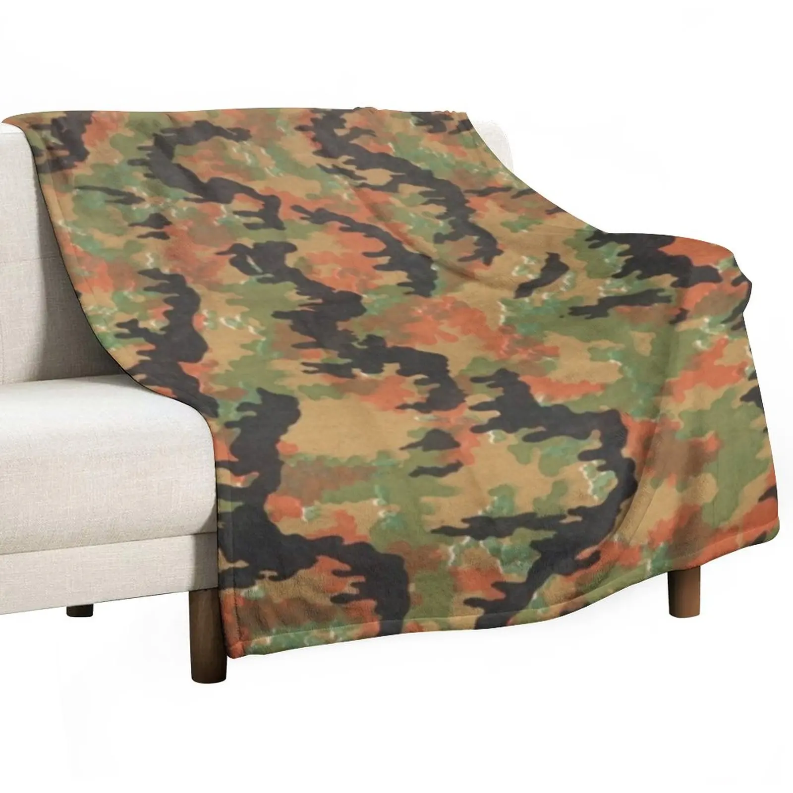 Waffen SS Leibermuster camo pattern 1945 Throw Blanket Thin Blanket Luxury Thicken Blanket Sofa Blanket