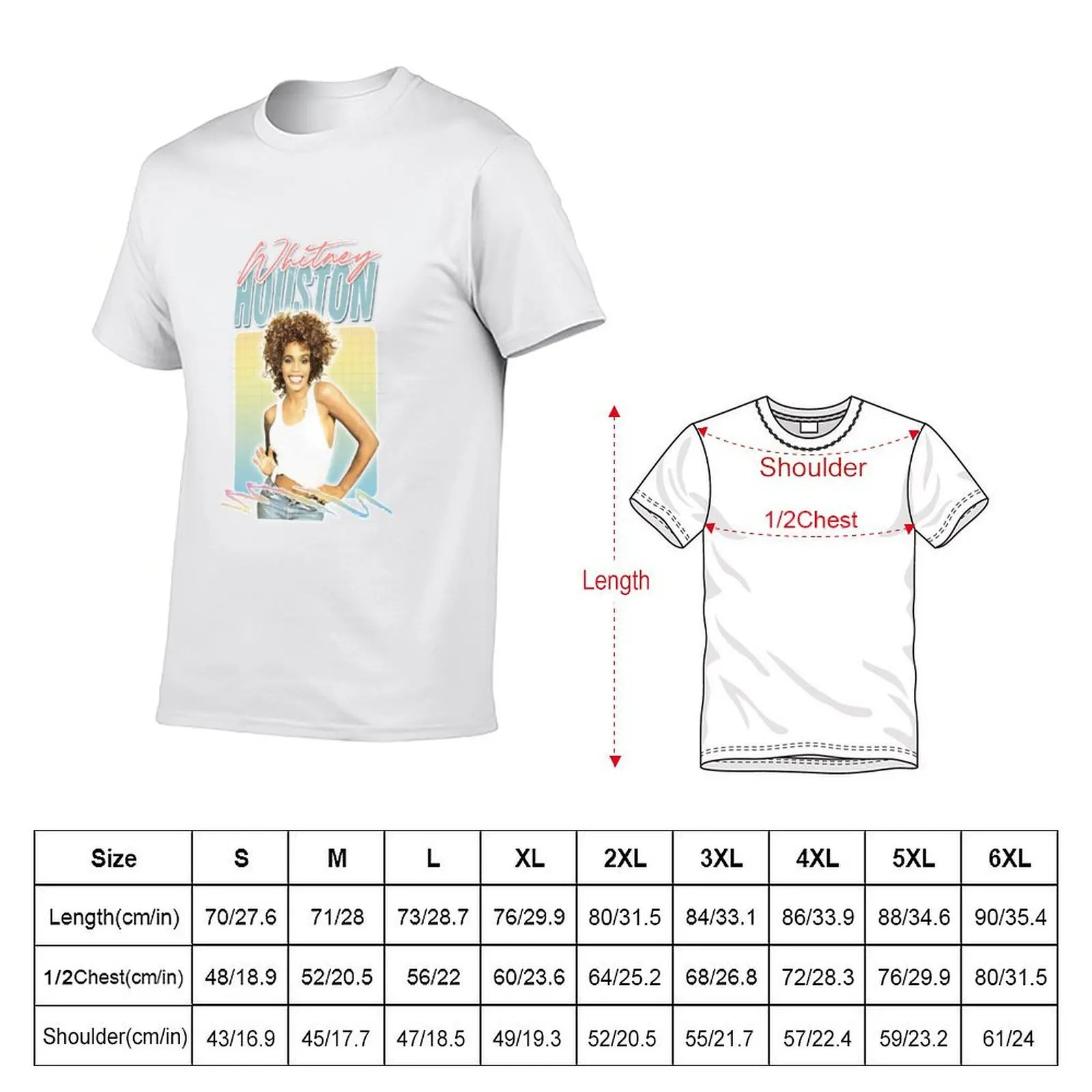 Whitney Houston T-Shirt man clothes vintage anime shirt mens graphic t-shirts pack
