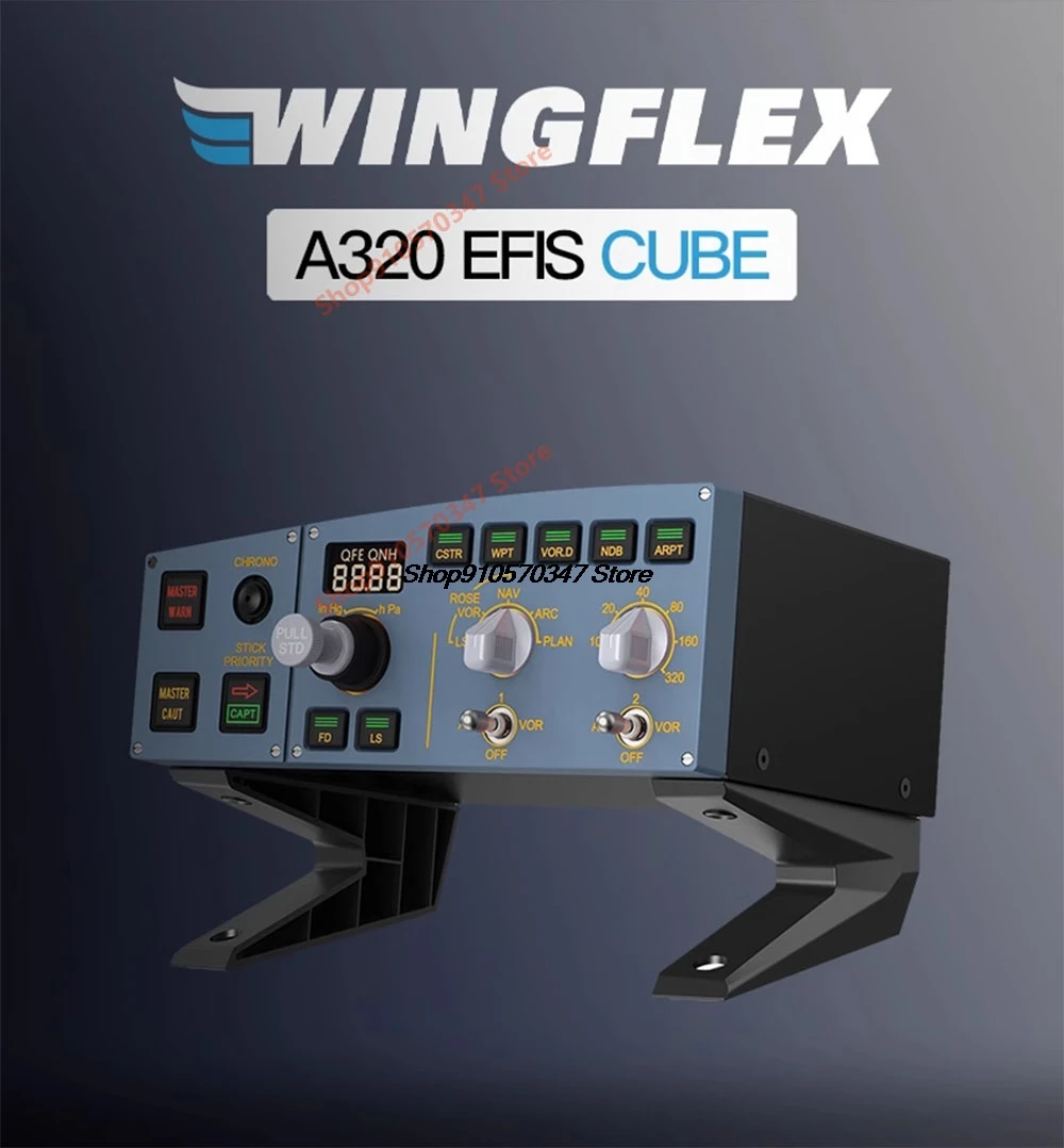 Панель управления полетом WINGFLEX A320 EFIS CUBE с двухцветной ЖК-панель предупреждения для симулятора полета Microsoft Flight 2020 XP 12
