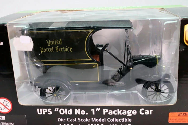 New Diecast 1:18 Scale 1913 Model T Old No.1 Package Car Truck Models Collectible