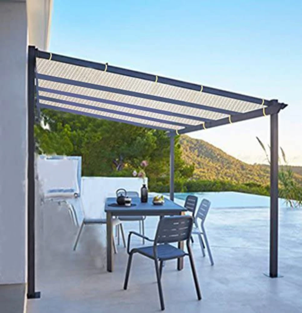 12 ft. x 10 ft. Shade Panel Block 90% of UV Rays with Ready-Tie up Ribbon for Pergola Gazebo Porch