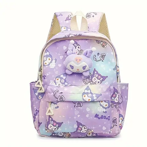 Venta al por mayor Sanrio Melody Hello Kitty mochila de dibujos animados Kuromi Cinnamoroll niño de gran capacidad mochila para guardería regalos de vacaciones