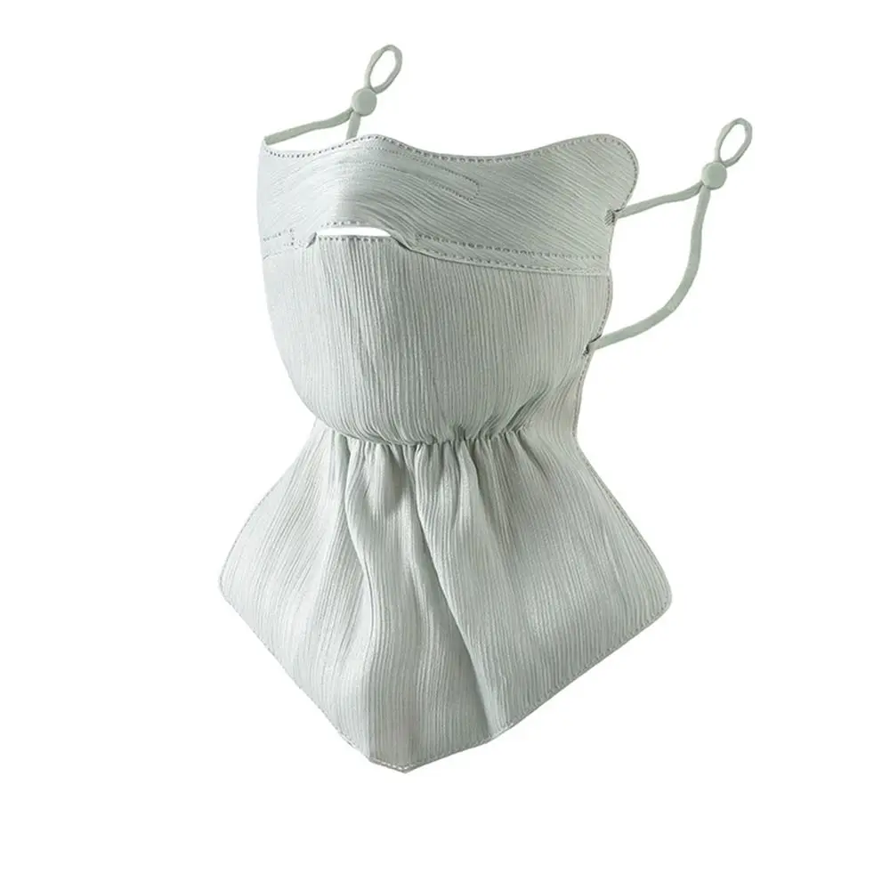 Fashion Anti-UV Ice Silk Mask Quick Drying Breathable Sunscreen Mask Bandana UPF50+ Neck Protection Hanging Ear Scarf for Women