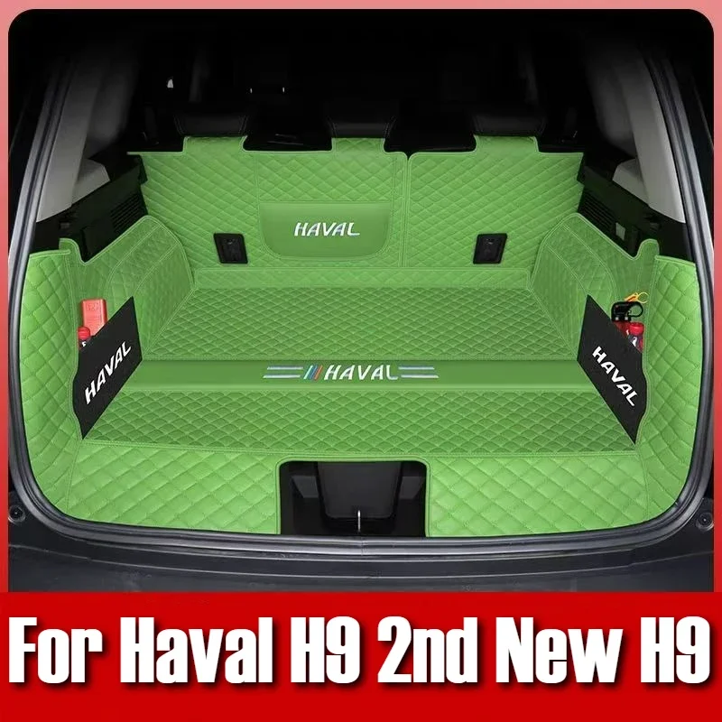 

Автомобильные аксессуары для Haval H9, 2-й новый H9, защита багажника, коврик из искусственной кожи, водонепроницаемый багажник, ковры для багажника 2024 2025