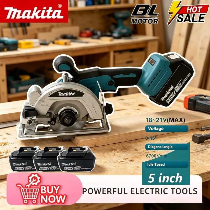 

Makita Power Tool 5Inch Brushless Electric Circular Saw Cordless Handheld Multifunctional Wood Metal Cutter For Makita Battery