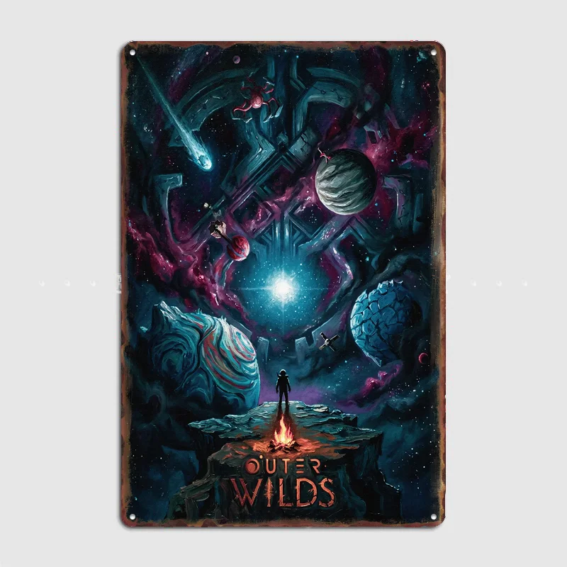 Outer Wilds Game Poster Metal Tin Sign Indoor Outdoor Home Decor Bar Custom Posters Wall Room Decorations