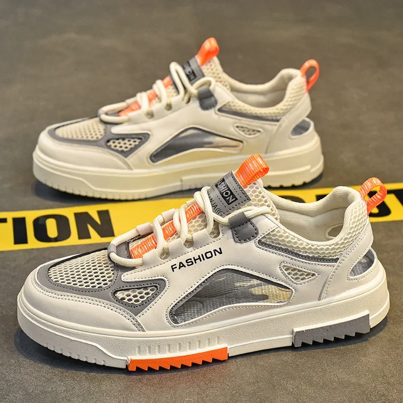 

Новинка 2023 года, прогулочная повседневная обувь, уличные кроссовки для бега, мужские спортивные сандалии, дышащие сетчатые кроссовки для фитнеса, обувь на толстой подошве