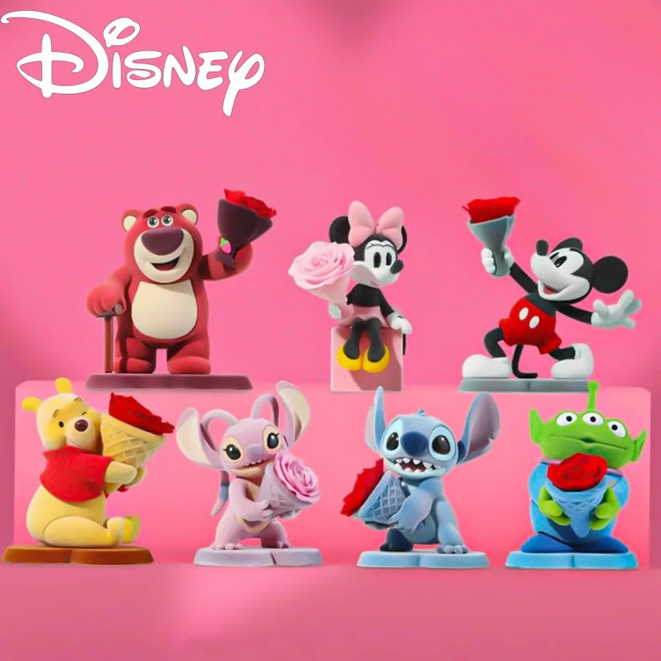 

Stitch Preserved Flower Series Blind Box Anime Kawaii Trendy Ornament Model Collection Hand Doll Toy Mysterious Valentine Gift