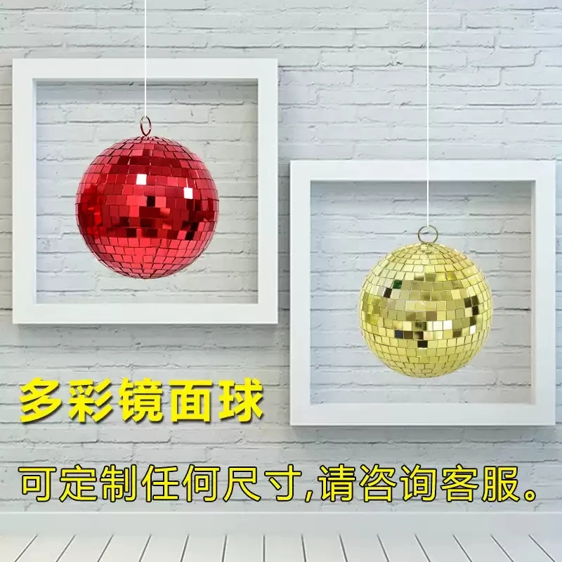 Christmas Decoration Supplies Mirror Ball Pendant Wedding Bar  Light Stage   Gold Silver Red Shopping Mall Window Pendant