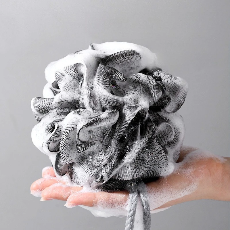 

Большая удлиненная сетчатая губка для ванны, мягкая пенящаяся отшелушивающая скруббер, многофункциональная щетка для спины, инструмент для очистки кожи для душа