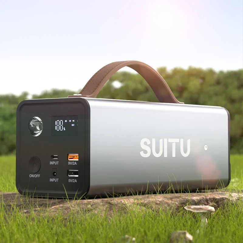 مصدر طاقة متنقل خارجي 220 فولت سعة كبيرة محمول للمنزل جولة ذاتية القيادة كشك للتخييم المباشر لتخزين الطاقة في حالات الطوارئ