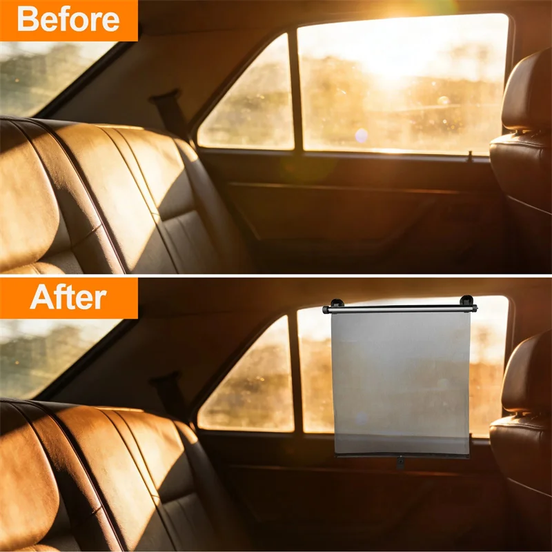 Universal Car Retractable Sunshade Curtain Sunshade With Suction Cup Heat-insulating Side Window Curtains Car Curtains Parts