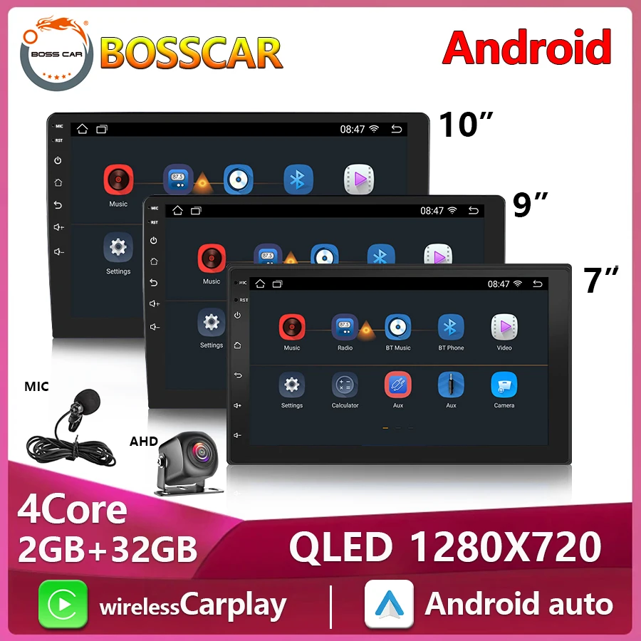 Android13 7 9 10 inch Car Radio GPS 2 din Radio Stereo Receiver Player 64G Multimedia Player wireless CarPlay Android Auto Gift