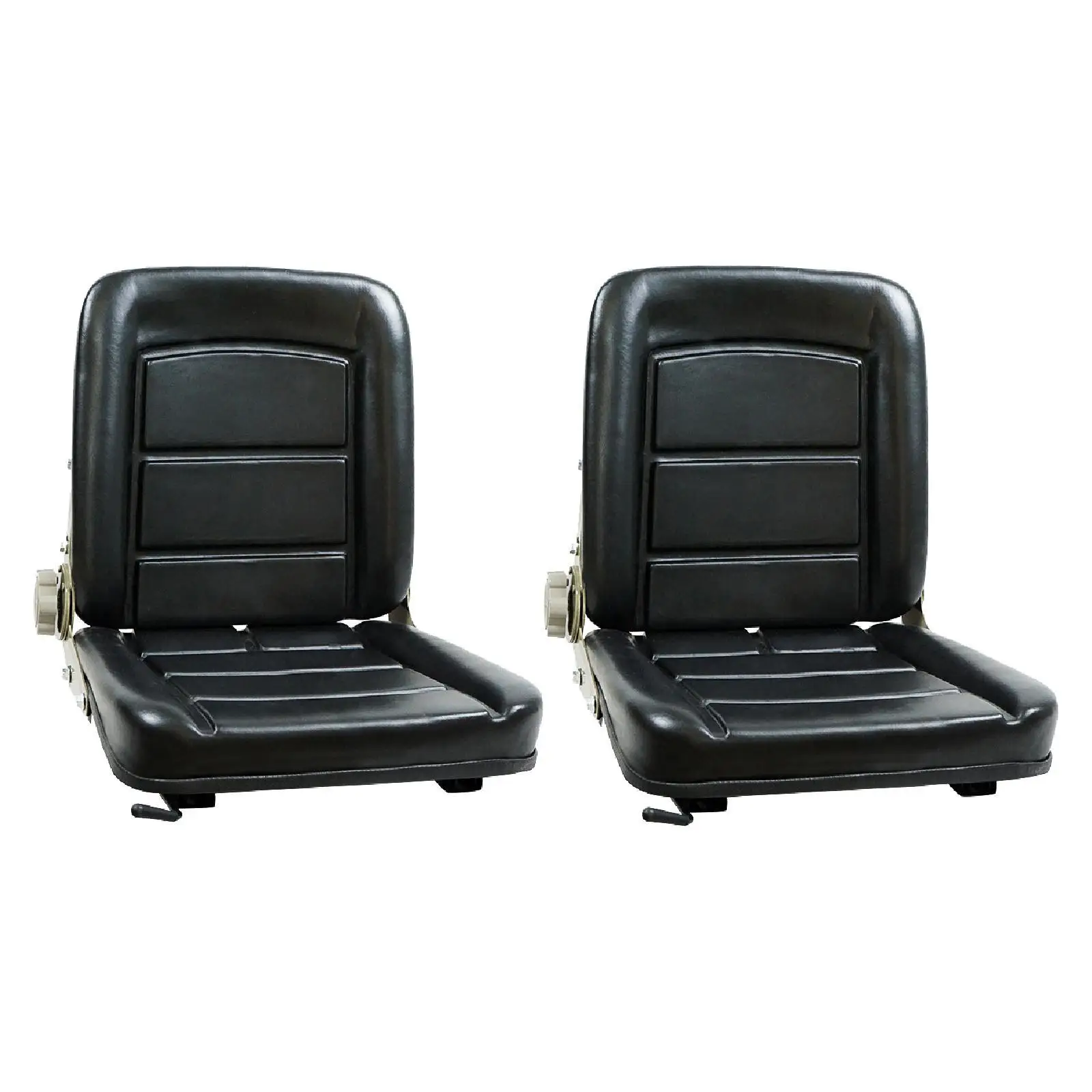 Universal Forklift Seat Adjustable PU Leather Comfortable Stable Replace for Riding Lawn Mower Loader Scrubber Bulldozer