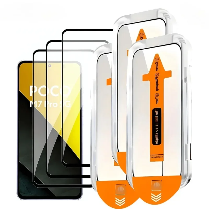 

3Pcs High-definition Screen Protector for Xiaomi POCO M6 Pro Plus X3 GT Tempered Glass for Xiaomi POCO F7 Ultra Pro F6 F5 Glass
