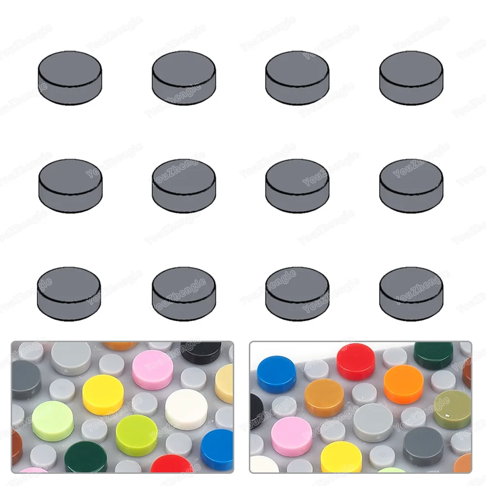 98138 bloco de construção 1x1 telhas redondas moc acessórios pequenas partículas modelo figuras cenas cidade militar componente presente da criança brinquedo