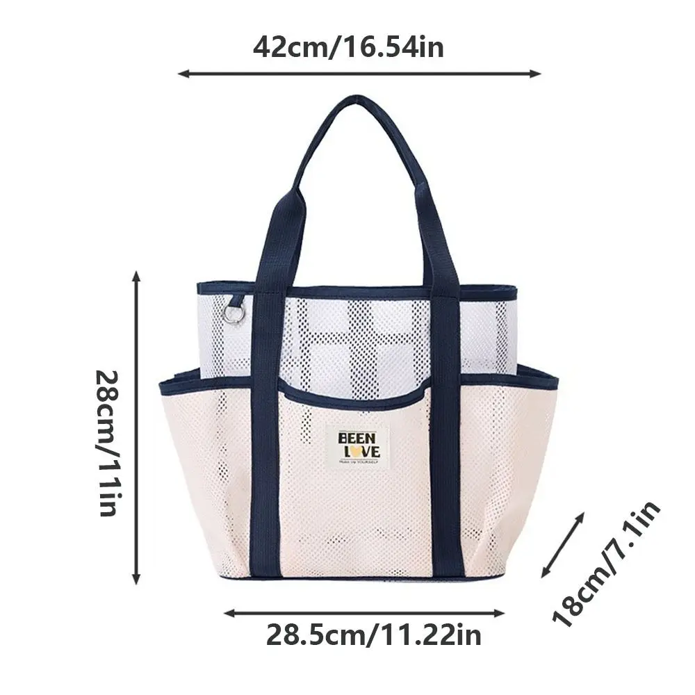 Sac de plage en maille respirante, sac à main de natation pliable de grande capacité, sac à bandoulière de voyage Portable INS, organisateur de jouets de sable