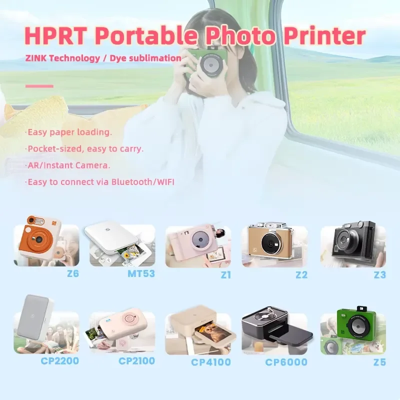 for Hanin Z6 Mini Mobile Small Instant Camera Photo Printer Thermal Color Picture Printers 5
