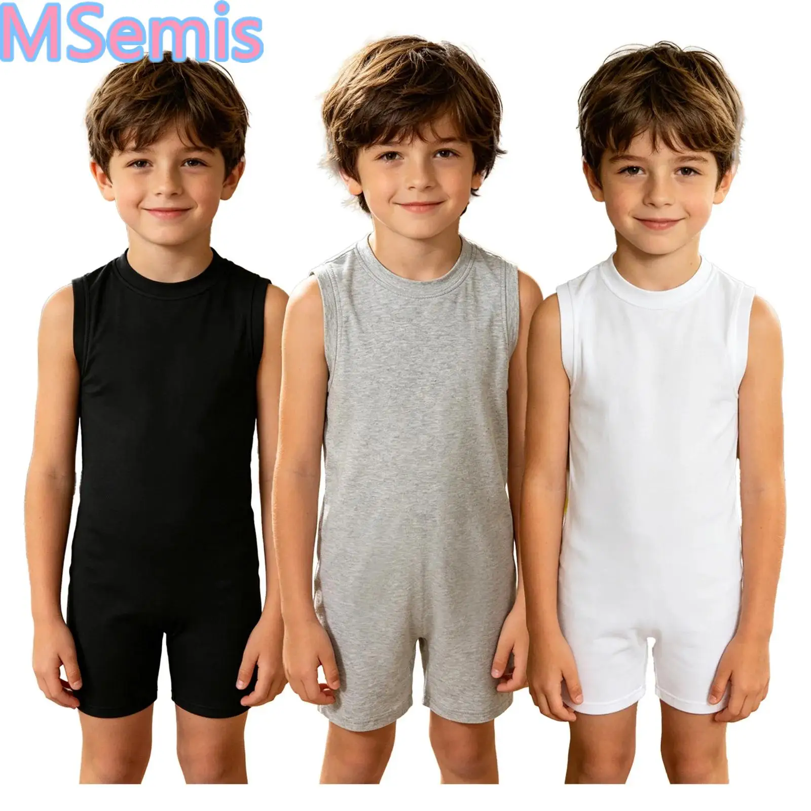 

3pcs Adaptive Clothing for Children Special Needs Jumpsuit Boys Girls Short Sleeve Anti-Strip Back Zipper One Piece Sleepwear