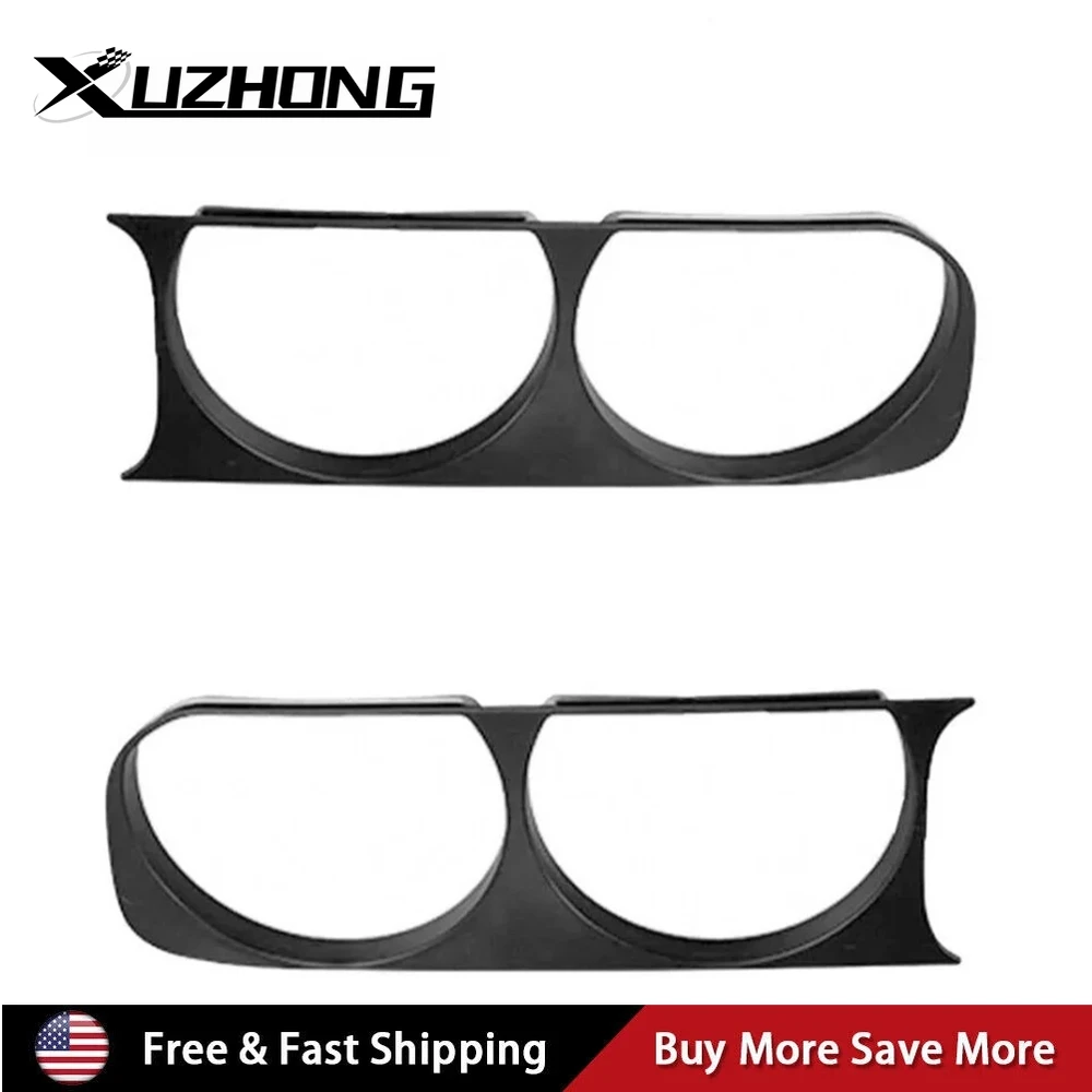 

68051527AA 68051526AA 2 шт. левая и правая передняя боковая рамка фары для Dodge Challenger 2008-2014 гг., черный