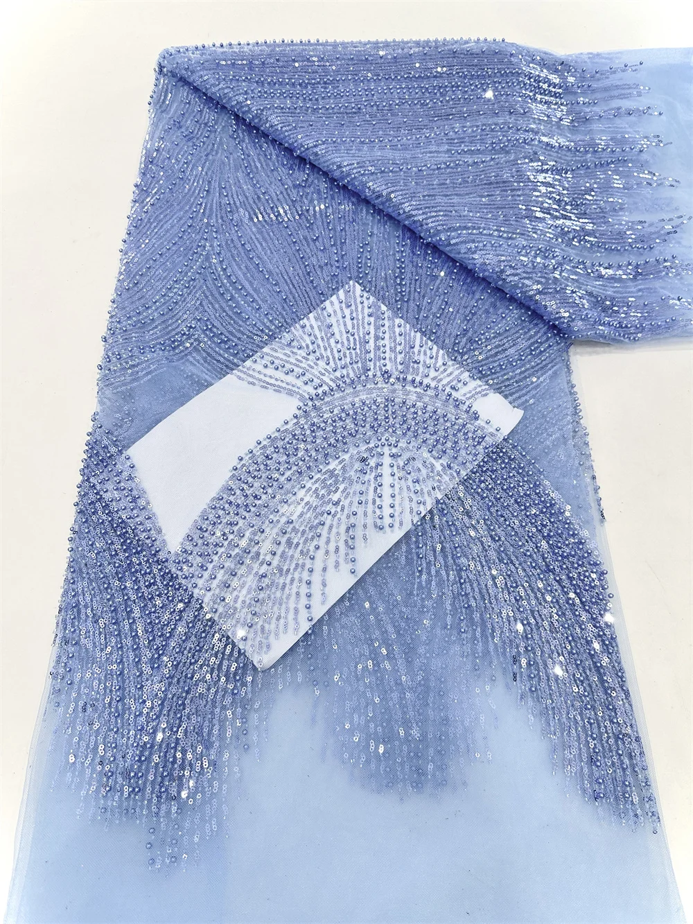 Wedding Net Lace Fabric Bridal French Mesh Laces fabrics for Lady's Dress Material 5 Yards Slight Stretch STW25060915