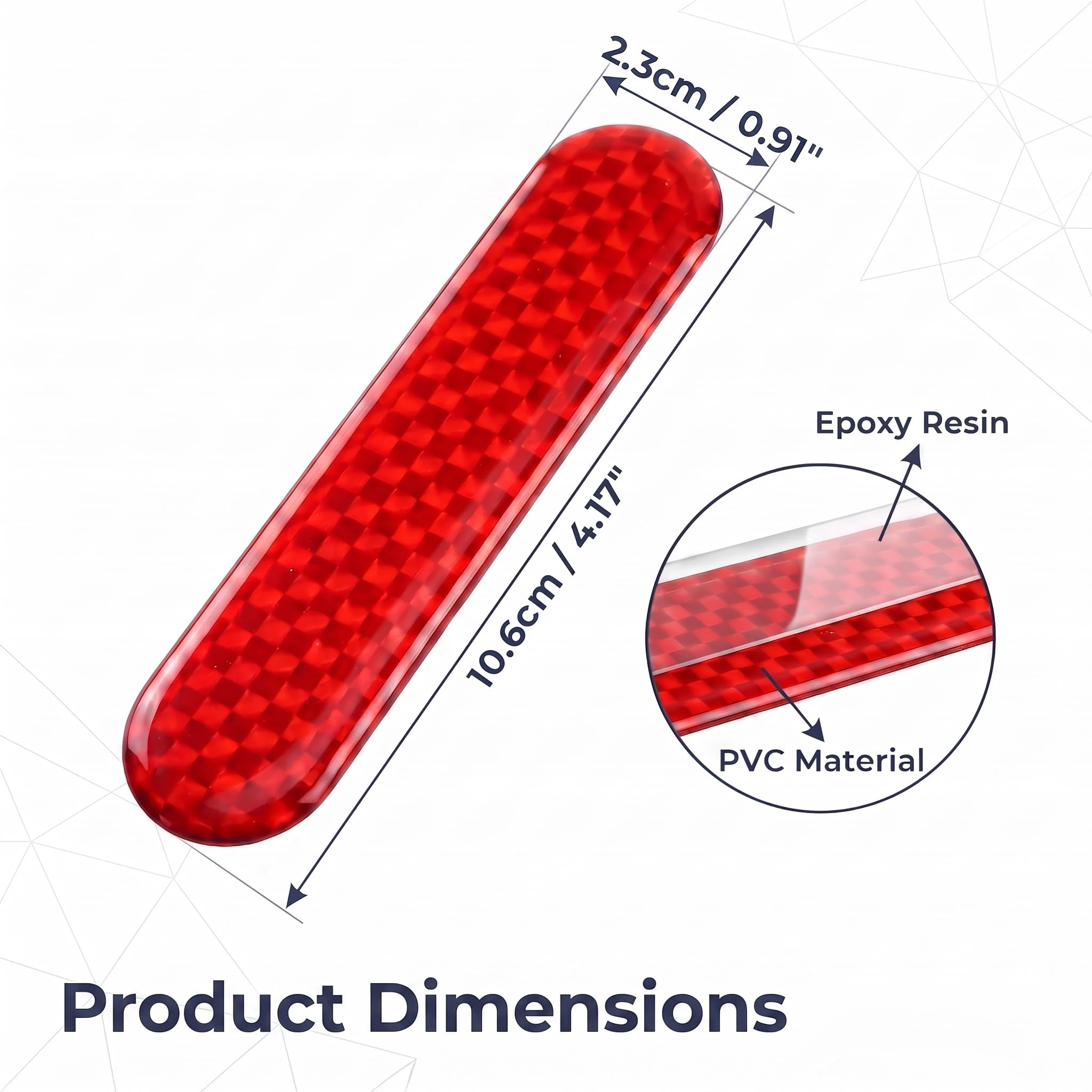 Auto 2pcs Reflective Warning Stickers, Door & Rearview Mirror Anti-Collision Reflective Patches, Universal Car Decor Accessories