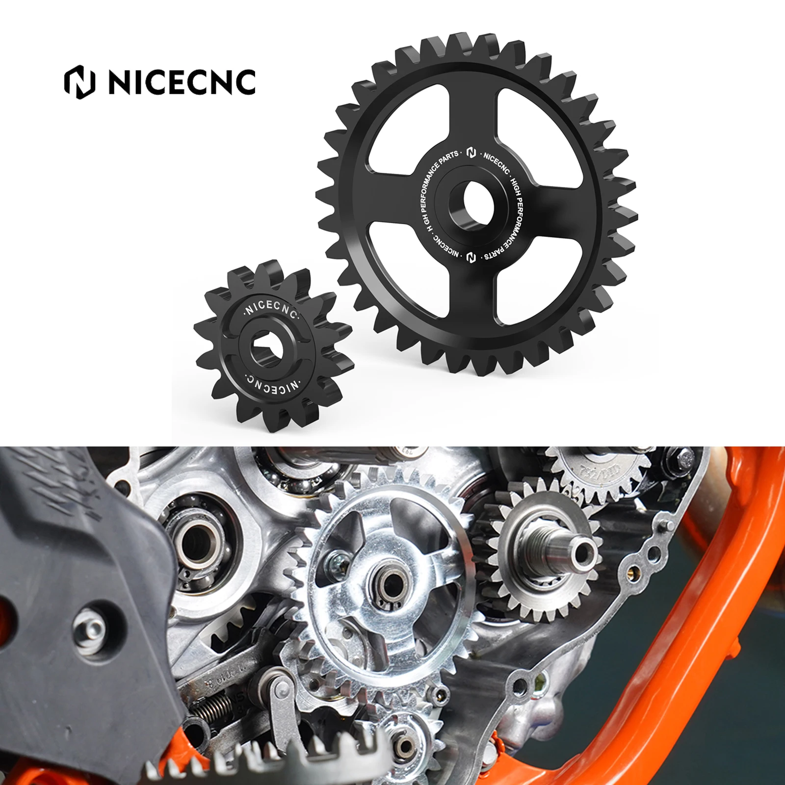 NICECNC Motorcycle Engine Oil Pump Idler Gear For KTM XCF-W EXC EXC-F 300 250 SXF XCF Husqvarna FE 2017-2022 GasGas MCF EXF ECF