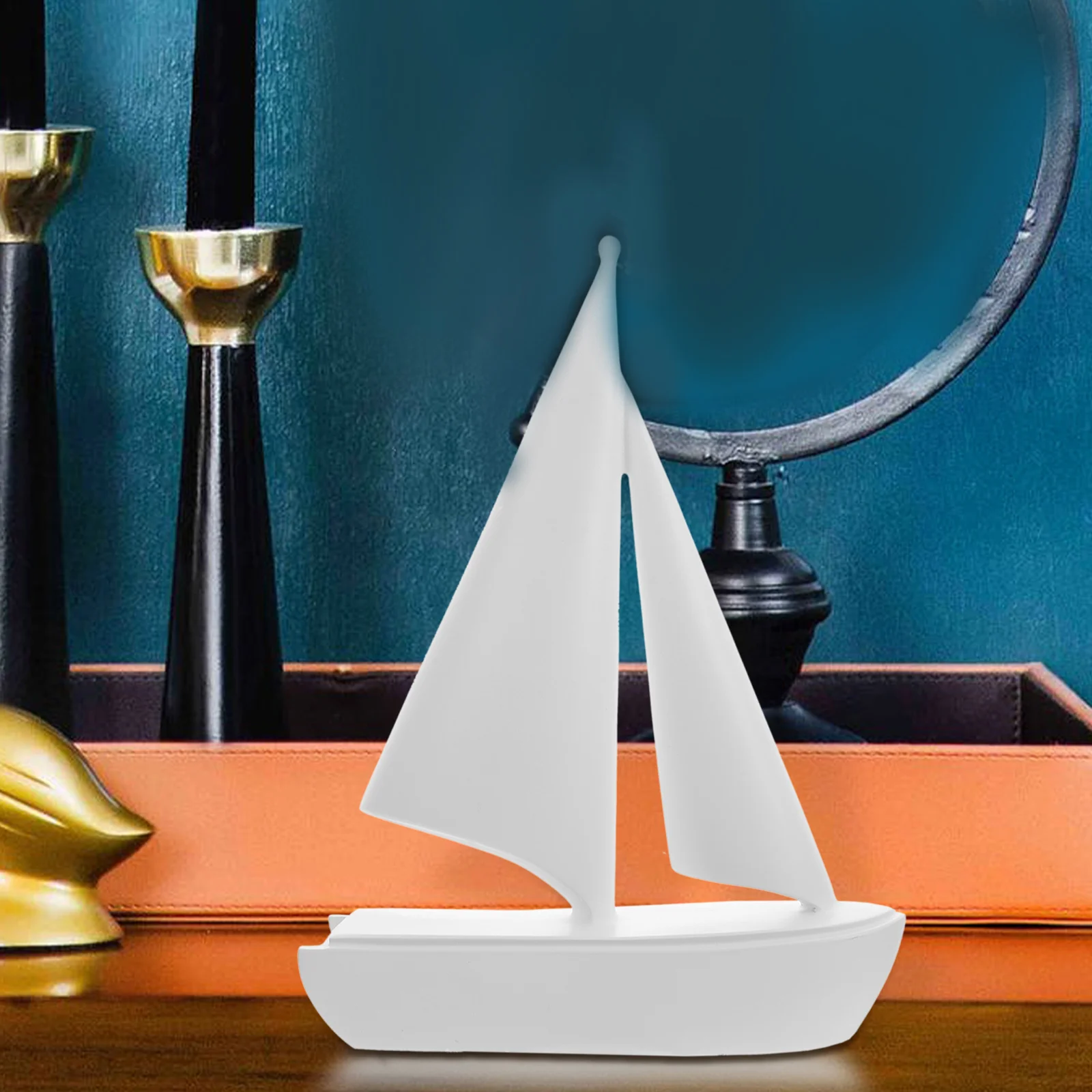 

Decor Office Desk Manual Sailboat Figurine Decorative Statue Desktop Decoration
